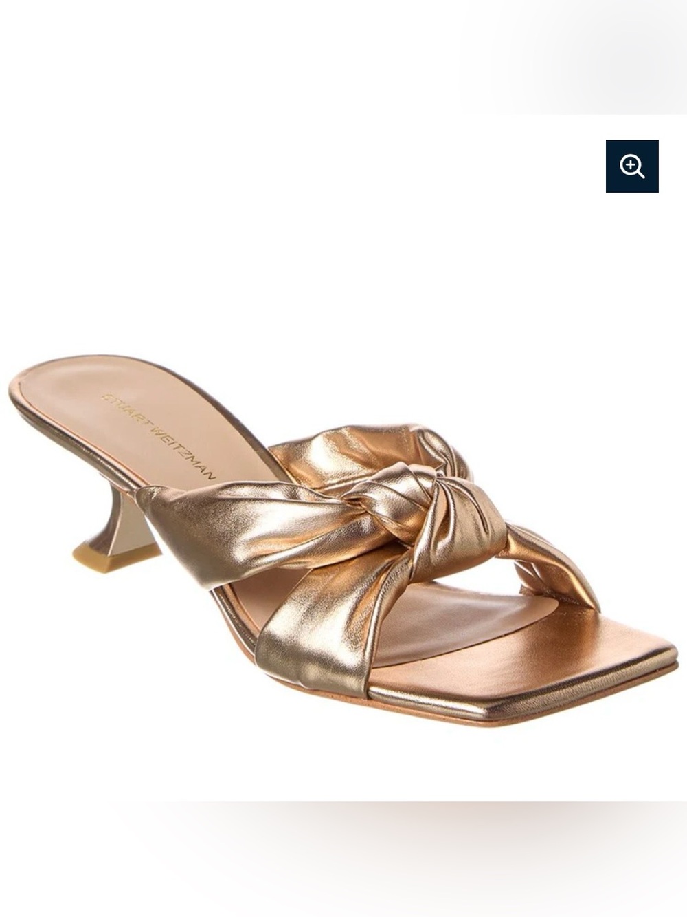 Gold Stuart Weitzman Slide Sz 10